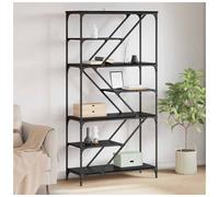 Bookshelf Black Oak 91x36x176cm Engineered Wood 9 Shelves Free-Standing Durable