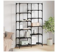 vidaXL Bookshelf Black oak 100 x 32 x 170 cm Engineered wood