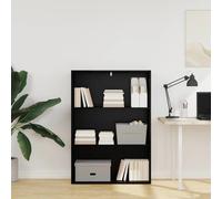 vidaXL Bookshelf Black Oak 80 x 30 x 114 cm Engineered Wood