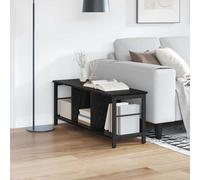 Bookshelf Black Oak EngineeredWood 102x32x40.5cm Steel Frame Stable XL 8 Shelves