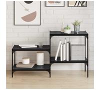 Bookshelf Board 4pcs Black Oak 60x40x1.5cm Engineered Wood Shelf Panel for Home.