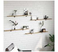 Bookshelf board Artisan oak 100x10x1.5cm Engineered wood 4 pcs sturdy set Brown