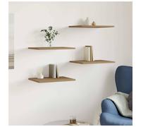 Bookshelf board Artisan oak 40x30x1.5cm Engineered wood 4 pcs Modern shelf pack