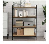 Bookshelf board Artisan oak 80x40x1.5cm engineered wood 4 pcs brown durable set