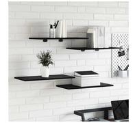 vidaXL Bookshelf Board 4 Pcs Black 60 X 30 X 1.5 Cm Engineered Wood, Black