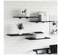 Bookshelf board Black oak 60x30x1.5 cm Engineered wood 4 pc sturdy sealed set