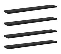 vidaXL Bookshelf Board 4 pcs Black 60 x 10 x 1.5 cm Engineered Wood