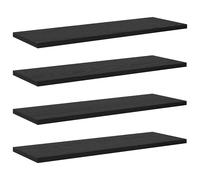 vidaXL Bookshelf Board 4 pcs Black 60 x 20 x 1.5 cm Engineered Wood