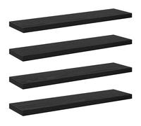 vidaXL Bookshelf Board 4 pcs Black 40 x 10 x 1.5 cm Engineered wood