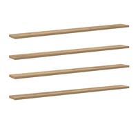 vidaXL Bookshelf Board 4 pcs Brown 100 x 10 x 1.5 cm Engineered Wood