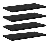 vidaXL Bookshelf Board 4 pcs Black 40 x 20 x 1.5 cm Engineered Wood