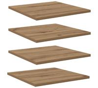 vidaXL Bookshelf Board 4 pcs Brown 40 x 40 x 1.5 cm Engineered wood