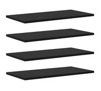 vidaXL Bookshelf Board 4 pcs Black 60 x 30 x 1.5 cm Engineered wood