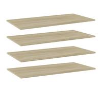 vidaXL Bookshelf Boards 4 pcs Sonoma Oak 80x20x1.5 cm Engineered Wood, Brown