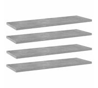 vidaXL Wall Shelves Floating Shelf Wall Rack 4 pcs Grey Sonoma Engineered Wood