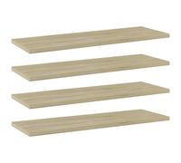 Wall Shelf Floating Artisan Oak Engineered Wood 60x20x1.5cm 4pcs for Home Decor