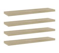 vidaXL Bookshelf Boards 4 pcs Concrete Grey 40x10x1.5 cm Engineered Wood