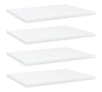 vidaXL 4x Bookshelf Boards White Engineered Wood Extra Shelf Replacement Panel