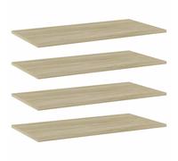 vidaXL 4x Bookshelf Boards Sonoma Oak Engineered Wood Shelf Panel Extra Shelf