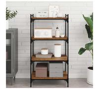 Bookshelf board Old wood 60 x 40 x 1.5 cm Engineered wood 4 pcs Rustic shelf set