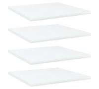 Bookshelf board White 40x40x1.5cm Engineered Wood 4pcs Modern DIY Shelf Pack Set