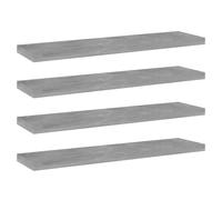 Vidaxl Bookshelf Boards 4 Pcs Concrete Grey 40X10X1.5 Cm Engineered Wood