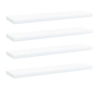 vidaXL 4x Bookshelf Boards White Engineered Wood Panel Extra Shelf Bookrack