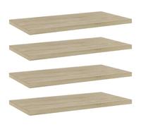 Bookshelf Boards 4 Pcs Engineered Wood