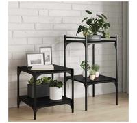 Bookshelf boards 4pcs Black Oak 40x40x1.5cm Engineered Wood Shelf Panel Pack
