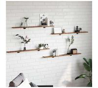 Bookshelf Boards 4pcs Old Wood 100x10x1.5cm Engineered Wood Rustic Shelving Set