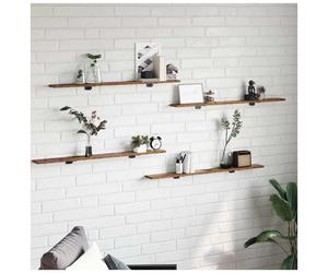 Bookshelf Boards 4pcs Old Wood 100x10x1.5cm Engineered Wood Rustic Shelving Set