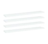 Bookshelf Boards 4pcs White 60x10x1.5cm Engineered Wood Modern Floating Shelves