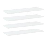 Bookshelf Boards 4pcs White 60x20x1.5cm Engineered Wood Replacement Shelves Set