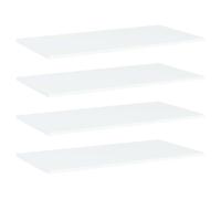 Bookshelf Boards 4pcs White Engineered Wood 80x40x1.5cm Durable Shelves Home Use