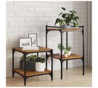 Bookshelf Boards Old Wood 40x40x1.5cm Engineered Wood 4pcs Rustic Shelf Display