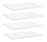 vidaXL 4x Bookshelf Boards White Engineered Wood Panel Extra Shelf Bookcase