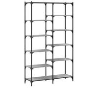 Bookshelf Book Cabinet Book Rack Bookcase Engineered Wood and Iron vidaXL