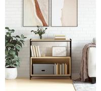 Bookshelf Book Cabinet Book Rack Bookcase Engineered Wood and Iron vidaXL