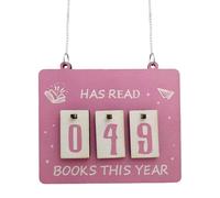 Bookshelf Book Read Counter For Recording Number Of Books Desktop Reading Display Shelf Swinging Ornament (A)