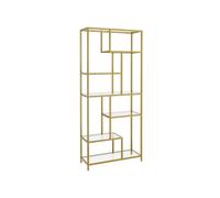 Bookshelf, Bookcase, Plant Stand, Display Shelf, Metallic Gold