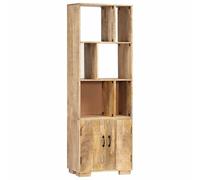 Bookshelf Bookcase Standing Shelf Storage Display Rack Solid Mango Wood vidaXL
