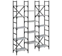vidaXL Bookshelf Grey Sonoma 127.5x28.5x172.5 cm Engineered Wood