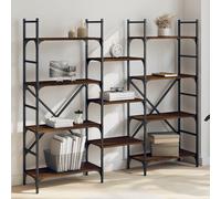 (black, 160 x 28.5 x 136.5 cm) vidaXL Bookshelf Bookcase Storage Rack Cabinet Smoked Oak Engineered Wood