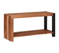 Bookshelf Brown Solid Acacia Wood 80x30x40cm 3-Shelf Rustic Durable Storage Unit