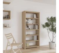 Bookshelf Brown Solid Acacia Wood & MDF 80x30x200cm 7-Shelf Rustic Brushed Large