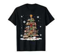 Bookshelf Christmas Tree Books for Book Lovers and Librarian T-Shirt