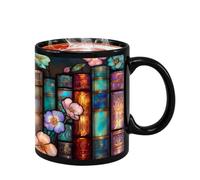 Bookshelf Cup - 330ml Coffee Drinkware,Ceramic Water Mug with Handle | for Women Men Reader Librarian Tea Beverage Milk Cafe Kitchen Restaurant