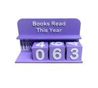 Bookshelf Decor Book Read This Year Counter, 3d Challenge Reading Tracker, Reading Challenge Gift, Number-Blocks Sign B