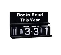 Bookshelf Decor Book Read This Year Counter, 3d Challenge Reading Tracker, Reading Challenge Gift, Number-Blocks Sign A