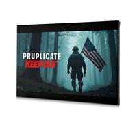 Bookshelf Decor Pruplicate Keep Out: Soldier With Flag In Forest Canvas Decorative Picture Bathroom Decorations Easter Decorations(20x30cm)